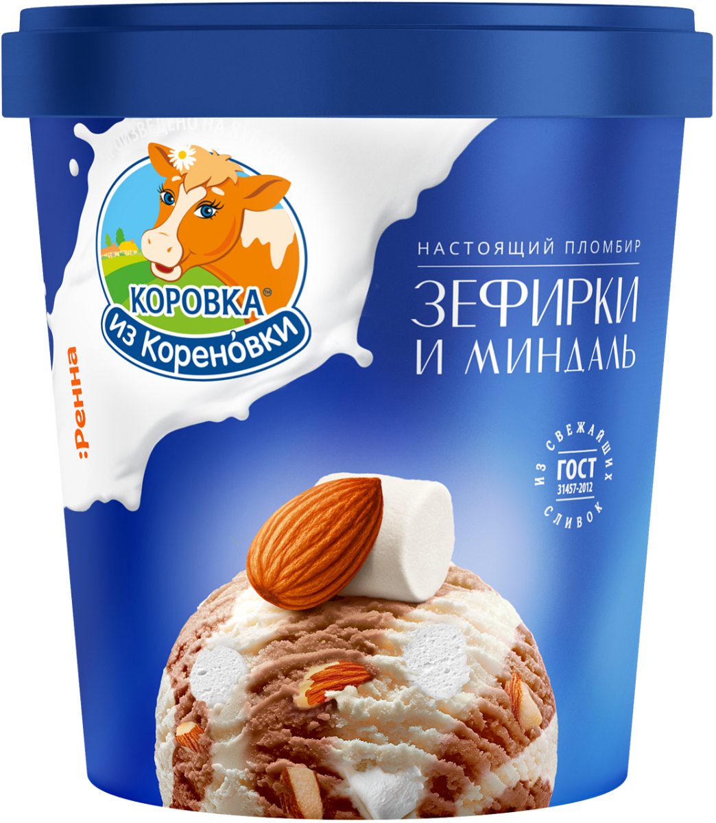 Мор пломб ванил С ЗЕФИРОМ и шокол С МИНД 15% ведро 300г/8шт (0258/219) КизК