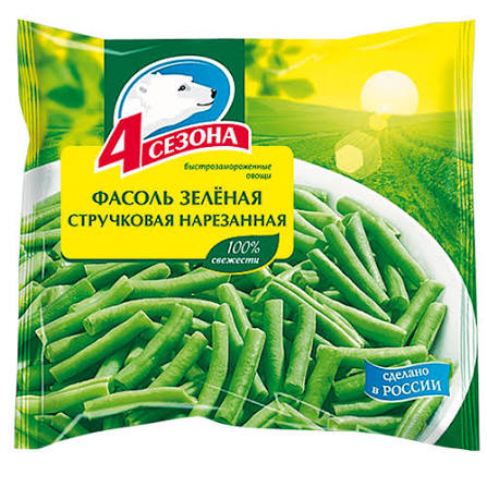 Фасоль стручковая нарезанная зеленая 4 сезона 400 гр