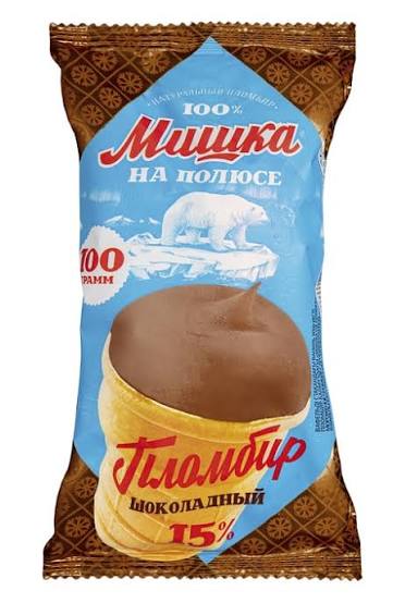 Мишка на полюсе ваф ст пломб шокол 15% 100г*36 (8254)