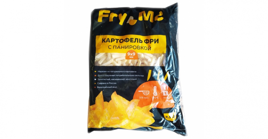 Картофель фри классический Fry Me (9*9 мм) 700 гр / 12 шт RS9
