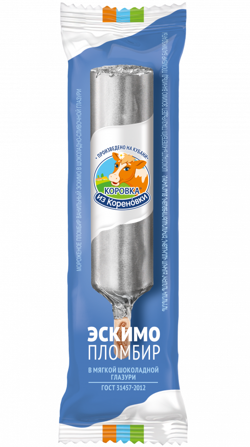 КизК Мороженое ЭСКИМО пломбир ванильн. в ШОК ГЛАЗ. 15,0%60г/20шт